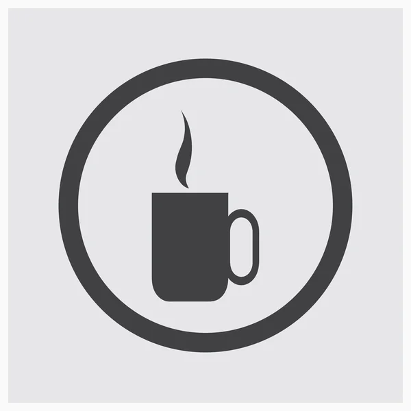 Kawa filiżanki tkanina ikona — Wektor stockowy