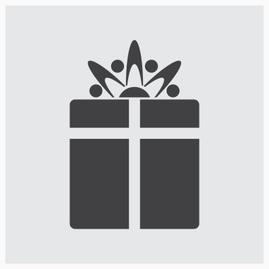 Hediye simgesi. Web tasarım stili