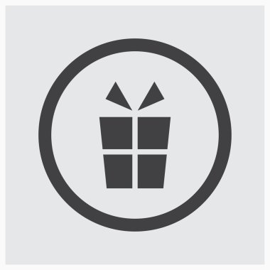 Hediye simgesi. Web tasarım stili