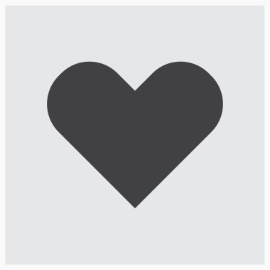 Kalp simge vektör. Web tasarım stili