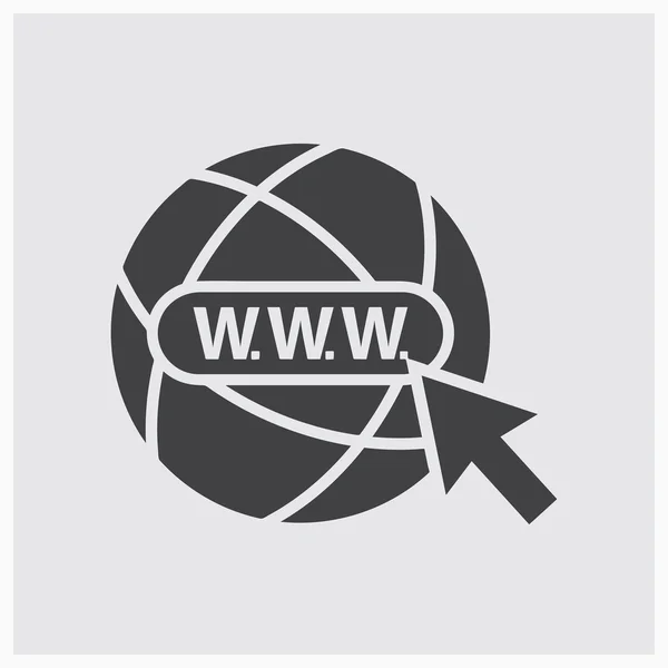 Globus-Symbol Webobjekt — Stockvektor