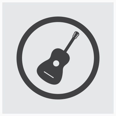 Gitar simge vektör. Web Tasarım