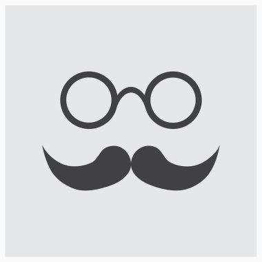 Vektör yuvarlak gözlük simge simge seti