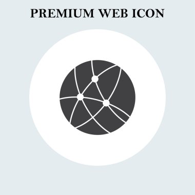 Küre simgesi. Web tasarım stili
