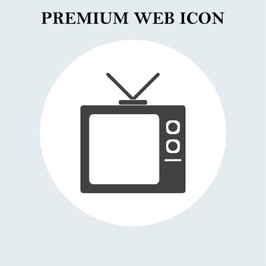 TV simgesi vektör illüstrasyonu