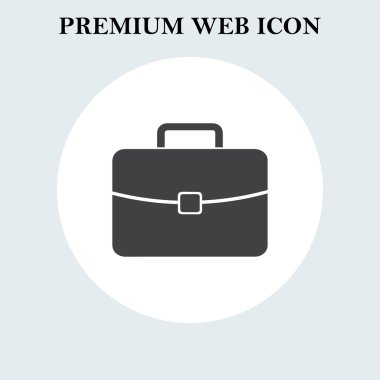 Bagaj vektör simgesi. Web tasarım stili