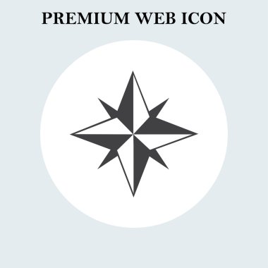 Pusula simgesini. Web vektör