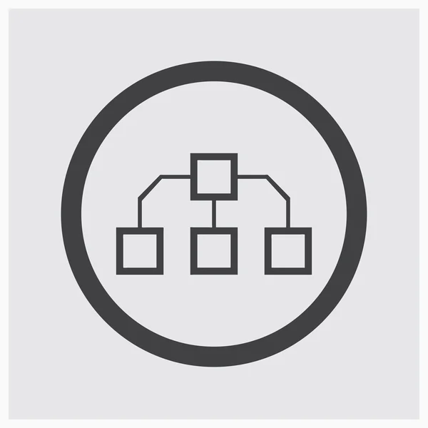 Diagrama de flujo Icono Vector . — Archivo Imágenes Vectoriales