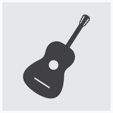 Gitar simge vektör. Web Tasarım