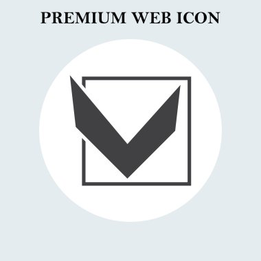 Simge vektör kontrol edin. Web tasarım stili