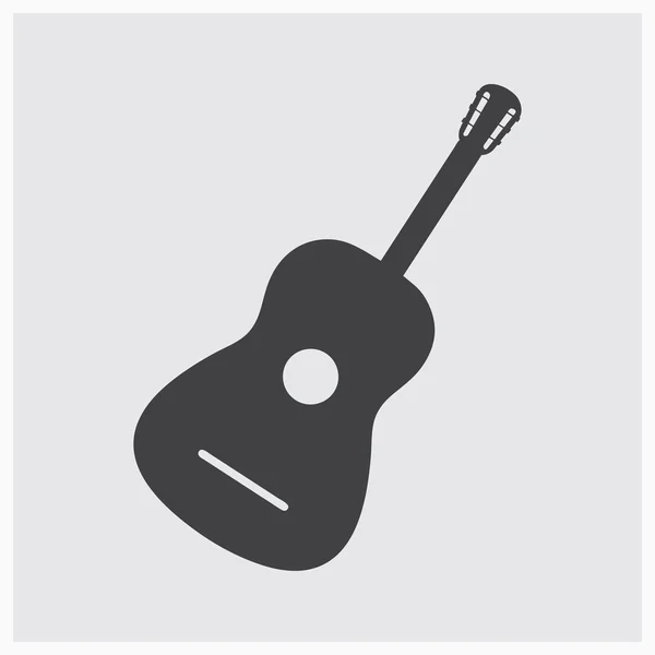 Gitar ikon vektor. desain web - Stok Vektor