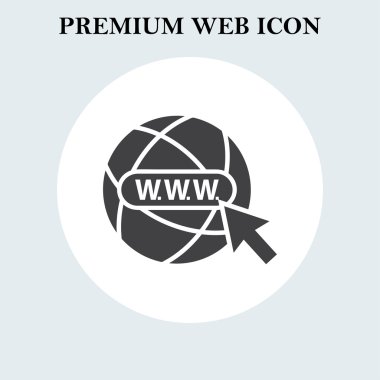 Küre simgesi. Web tasarım stili
