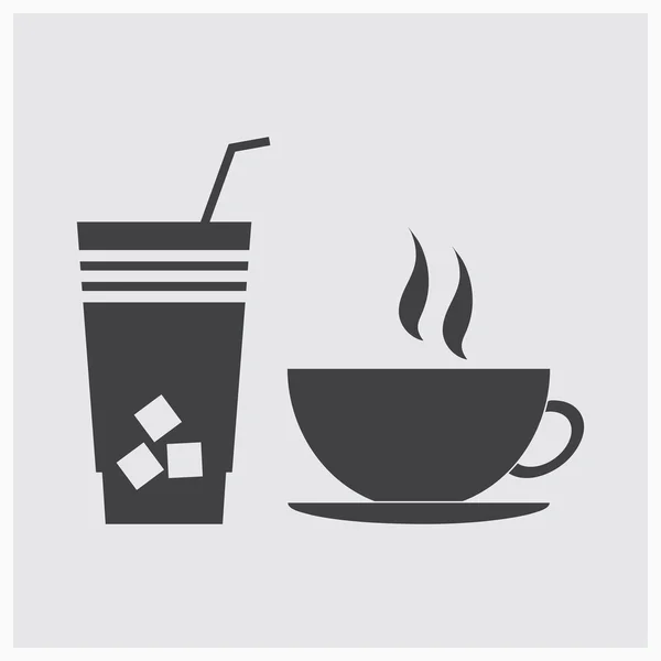 Koffie beker web pictogram — Stockvector