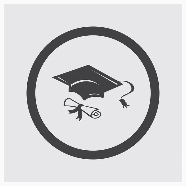 Icono de la tapa de graduación. diseño web — Vector de stock