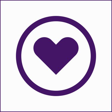 Kalp simge vektör çizim