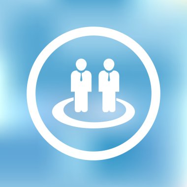 İletişim kavramı insan kalabalığı. Mavi izole