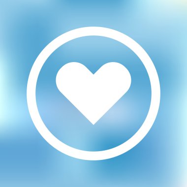 Kalp simge vektör. Web tasarım stili