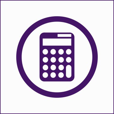 Vektör hesap makinesi web simgesi