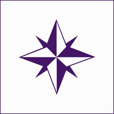 Rüzgar gülü beyaz izole