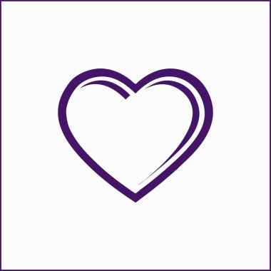 Kalp simge vektör çizim