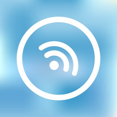 Düz simgesi RSS. Web tasarım stili