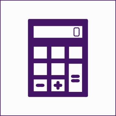 Vektör hesap makinesi web simgesi