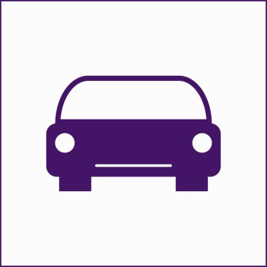 araba simgesi vektör illüstrasyonu.