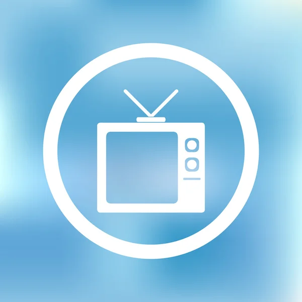 Ilustrasi vektor ikon TV - Stok Vektor