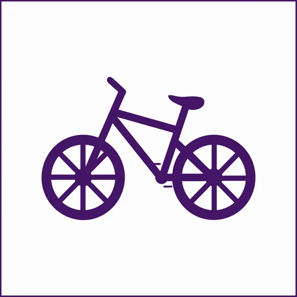 Icona sagoma bicicletta, moderno stile minimale design piatto — Vettoriale Stock