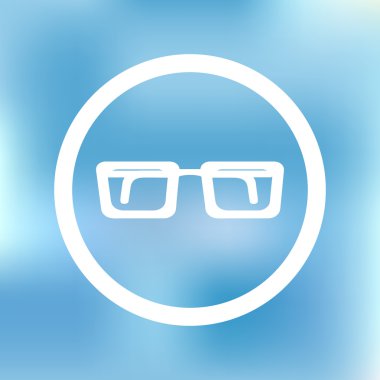 Gözlük vektör simgesi. Basit izole sembol EPS 10