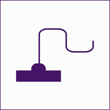 Elektrikli süpürge simge vektör.