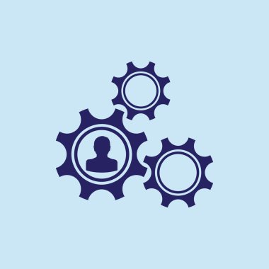 Vitesler ve dişliler makro, mavi tonlu.