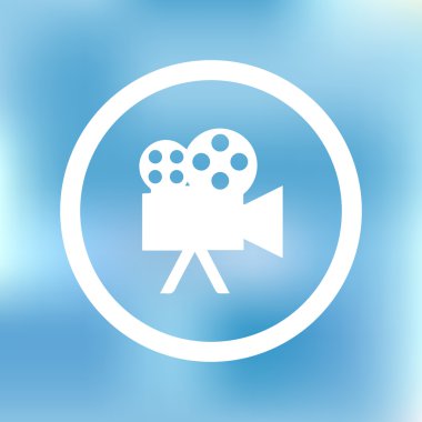 Video kamera simge vektör. Web tasarım stili