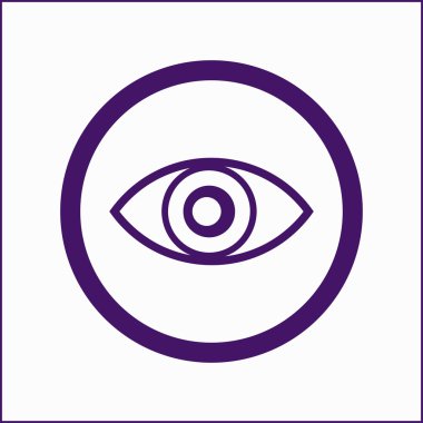 Göz simgesini. Düz tasarım stili.