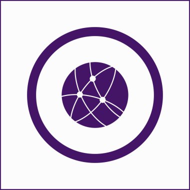 Küre simgesi. Web vektör