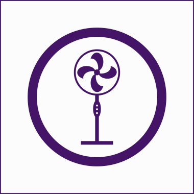 Egzoz vantilatörü simgesi. Havalandırma sembolü.