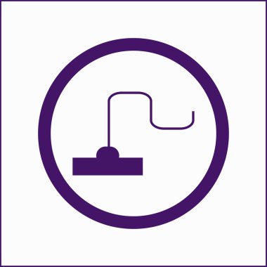 Elektrikli süpürge simge vektör.