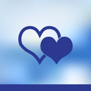 Kalp simge vektör. Web tasarım stili