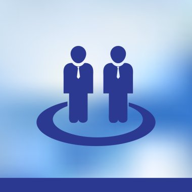 İletişim kavramı insan kalabalığı. Mavi izole