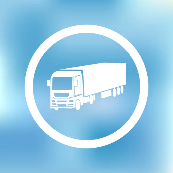 Big Truck Icon Vector. stile web design — Vettoriale Stock