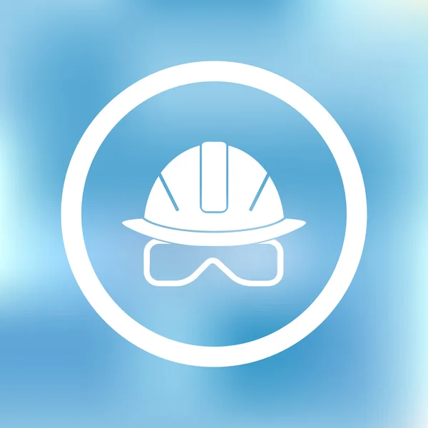 Icono del casco. estilo de diseño web — Vector de stock