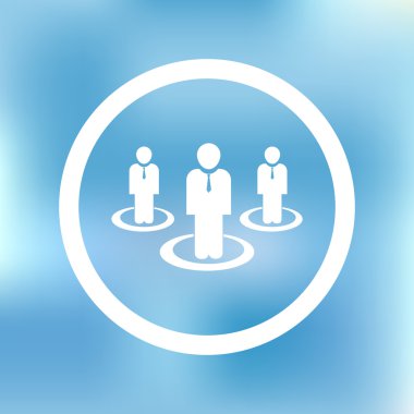 İletişim kavramı insan kalabalığı. Mavi izole