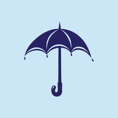 Şemsiye simgesi. Web tasarım stili