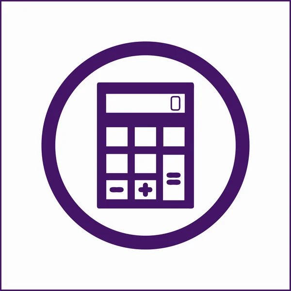 Vector calculadora icono web — Vector de stock