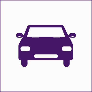 araba simgesi vektör illüstrasyonu.