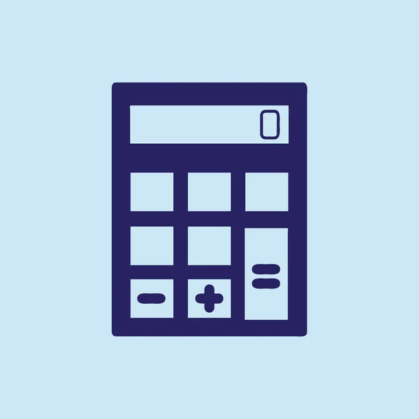 Calculator icon in flat style. — Stock Vector