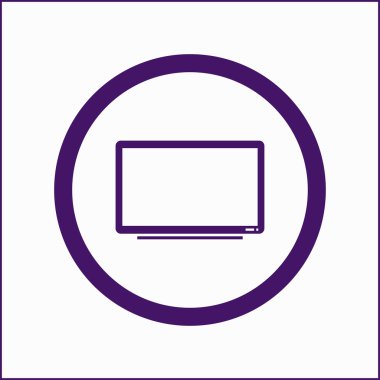 Vektör Tv ekran simgesini