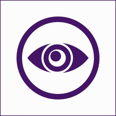 Göz simgesini. Düz tasarım stili.