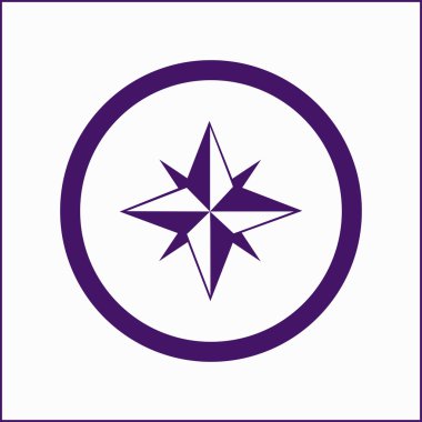 Rüzgar gülü beyaz izole