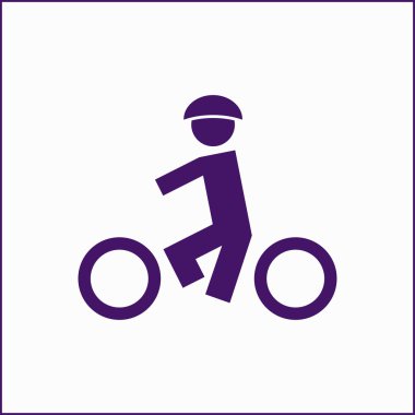 Bisiklet anahat simgesini, modern en az düz tasarım stili